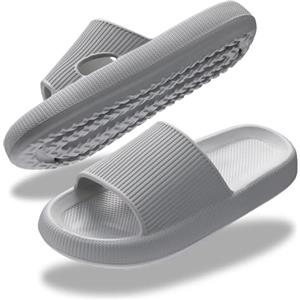 Donpapa Ciabatte Donna Uomo Estive Sandali Pantofole Comode Slide Morbide Antiscivolo Piscina Spiaggia Doccia Interno Esterno Scarpe da casa Grigio 260