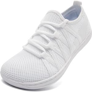 VLHGCG Scarpe Barefoot Minimaliste Donna Palestra Leggere Camminare Running Scarpe a Piedi Nudi con Zero Drop Soles Casual Outdoor Multisport,Bianco,EU38