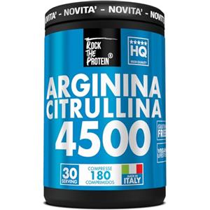 Rock The Protein Arginina Citrullina Rock The Protein® 3000mg L arginina pura, 1500mg L citrullina malato, Preworkout Integratori Palestra Pump Resistenza Recupero Muscolare, Aminoacidi Semi Essenziali, 180 Compresse