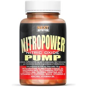 Hyper Nitro Power Pump 120 CPR - Pre Workout, Massa Muscolare - Stimola Ossido Nitrico con Vitamina C, Maca Peruviana, Vitamina E, Arginina, Citrullina, Glutammina, Acetil l Carnitina e Caffeina