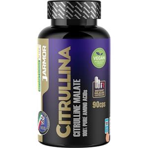 J.ARMOR Citrullina Malato Integratore - 90 Capsule Vegane, 1000mg per Capsula (3000mg per Dose) - Pre-Workout Potente per Energia e Performance - Booster di Ossido Nitrico per Uomo e Donna