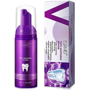 PIUSEQEW Dentifricio viola per sbiancamento dei denti, dentifricio sbiancante per denti, rimozione delle macchie dei denti, booster sbiancante dei denti, sbiancante potente, correzione rapida del colore