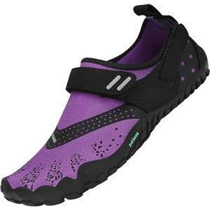 SAGUARO Uomo Donna Scarpe Barefoot Minimaliste Leggere Comod Scarpette da Trekking Trail Running, Veloce Viola 35