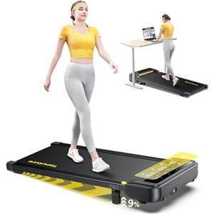 Toputure Tapis Roulant Elettrico con Inclinazione, 1-10 km/h Tapis Roulant Salvaspazio con Pendenza, 2 in 1 Walking Pad, App e Telecomando, Display a LED, Nessuna installazione, Garanzia e Assistenza
