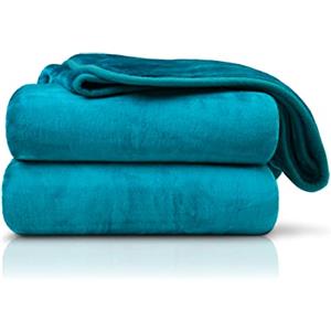 Amago Coperta, Effetto Cashmere, 130 x 170 cm - Blu Petrolio