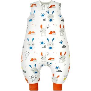 WYTbaby Sacco Nanna con Piedini 100% Cotone Sacco Nanna 1 Tog Tutto l'anno Sacco Nanna per Bambini 6-18 Mesi