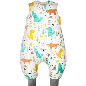 WYTbaby Sacco Nanna con Piedini 100% Cotone Sacco Nanna 1 Tog Tutto l'anno Sacco Nanna per Bambini 6-18 Mesi
