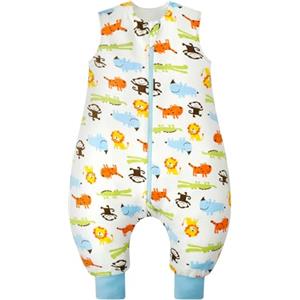 WYTbaby Sacco Nanna con Piedini 100% Cotone Sacco Nanna 1 Tog Tutto l'anno Sacco Nanna per Bambini 6-18 Mesi