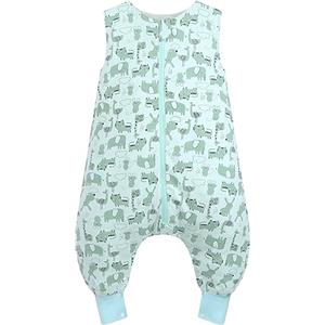 WYTbaby Sacco Nanna con Piedini 1.0 Tog, 100% Cotone Ultra-Morbido, Facile da Indossare, Ideale per il Sonno dei Neonati, Sacco Nanna Adatto per Bambini da 6-18 Mesi