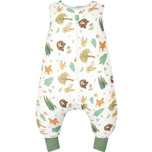 WYTbaby Sacco Nanna con Piedini 100% Cotone Sacco Nanna 1 Tog Tutto l'anno Sacco Nanna per Bambini 6-18 Mesi