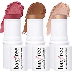 KIMUSE Multi-Stick Fard in Stick per guancia, occhi e labbra, illuminante & Contouring Viso in Crema : Texture Cremosa e Risultato a Lunga Tenuta