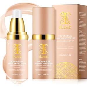 WeiWeiLa Fondotinta che cambia colore, il più recente fondotinta che cambia colore per pelli che invecchiano, base trucco liquida SPF50+, correttore idratante per pelli calde, correttore nude per tutti i tipi