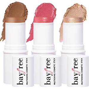 KIMUSE Multi-Stick Fard in Stick per guancia, occhi e labbra, illuminante viso in Crema, Contorno Viso : Texture Cremosa e Risultato a Lunga Tenuta (Roses Honey Nudes)