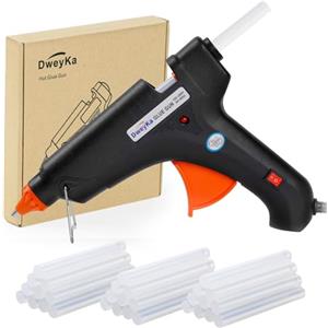 Dweyka 100W Pistola Colla a Caldo Grande, Pistola per Colla Caldo 11mm Professionale con 30 Stick Colla a Caldo, per Arte DIY a Scuola Riscaldamento Rapido per Hobby, Artigianato