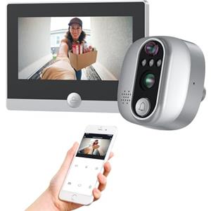 Jeatone Spioncino Digitale Wifi,Video Spioncino Senza Fili con Monitor 4,3