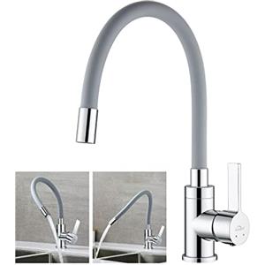 Auralum Rubinetto Cucina Flessibile, Auralum Rubinetto Lavello Cucina Girevole a 360°, Miscelatore Cucina con Beccuccio Flessibile, Rubinetti Cucina