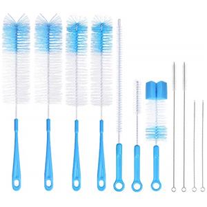 Vicloon Spazzola per Bottiglia, 11 Pezzi Multiuso Bottiglia Spazzola di Pulizia, Lavabottiglie Spazzole per Pulire Kit per Bottiglia d'acqua, Thermos, Bocca di Bollitore, Cannucce, Tastiera ECC
