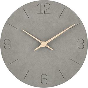 Warminn Orologio da parete a batteria, 30,5 cm, rotondo, silenzioso, grande, moderno, in legno, grigio, vintage, per bambini, esterni, cucina, camera da letto, doccia, ufficio, giardino, soggiorno