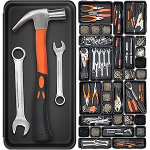 Giklux 20 Pezzi Cassetta Attrezzi Organizer Cassetti, 30cm 5-dimensioni per Viti Minuteria, Attrezzi Banco da Lavoro, Organizzatore Cassetti Plastica, per Carrello Porta Attrezzi, Garage, Officina