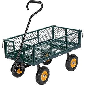 VIVOHOME Carrello da Giardino Carrello a Mano da Trasporto 250kg Carrello Da Spiaggia con Maniglia Regolabile per Festival Shopping Campeggio Giardino