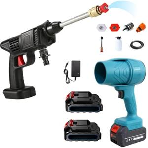 DE ROSA SHOP Idropulitrice a Batteria con Mini Soffiatore Incluso, Portatile, 2 Batterie 48V Intercambiabili per Pulizia Versatile e Senza Fili