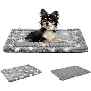 EMPSIGN Cuscino per Cane Taglia Piccola, Reversibile Lettino per Cani, Cuscino Tappetino in Schiuma ad Alta Densità, Materassino per Cani Lavabile, 61 * 46 * 2.8cm, Grigio