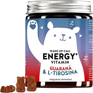Bears with Benefits Caramelle Gommose Energia Quotidiana - Con Citrullina e Guaranà - Energia Integratore Naturale - Aumento Resistenza - Per Sporitivi e Vita Attiva - 60 Gummies - Bears with Benefits