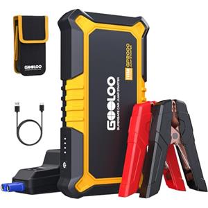 GOOLOO GP2000 Avviatore Batteria Auto, 2000A Avviatore di Emergenza per Auto/Moto, Supersafe 12V Avviatore Portatile con Cavo Intelligente, per 8.0L Gas o 6.0L Diesel