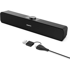 HEANTTV Casse PC altoparlante Bluetooth, altoparlante USB, altoparlante da tavolo, con adattatore TYPE-C e aggiornamento della qualità del suono Horn, altoparlante per computer, laptop, smartphone