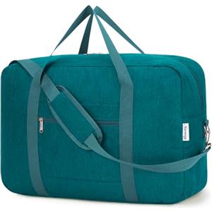 Narwey Per Easyjet Airlines Cabin Bag 45x36x20 Sottosella Pieghevole Viaggio Duffel Bag Holdall Tote Carry on Bagaglio Pernottamento per Donne e Uomini, Foglia di t, 40L