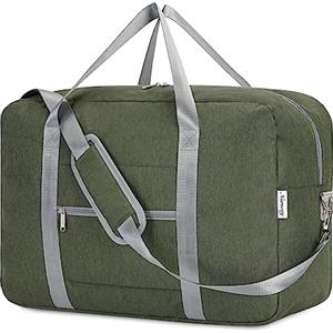 Narwey Bagaglio a Mano Borsone da Viaggio Grande Borsa da Cabina Pieghevole Borsa da Viaggio Borsa Sportiva per Weekend 40L(Verde militare)
