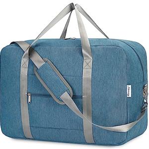 Narwey Bagaglio a Mano Borsone da Viaggio Grande Borsa da Cabina Pieghevole Borsa da Viaggio Borsa Sportiva per Weekend 40L(Blu Navy)