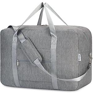 Narwey Bagaglio a Mano Borsone da Viaggio Grande Borsa da Cabina Pieghevole Borsa da Viaggio Borsa Sportiva per Weekend 40L(Grigio)