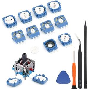RongZy 10 Pezzi per Sony PS5 2.3K Ohm Potenziometro Trimmer di Ricambio per PS5 Potenziometro Trimmer Controller Modulo Resistenza Sensore Joystick Accessori Parti di Riparazione con Strumenti (Blu)