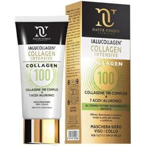 NATUR UNIQUE Ialucollagen Collagen Intensive Collagen 100, 75 ml - Maschera-siero per viso e collo formulata con l'esclusivo Collagene 100 complex altamente attivo e funzionale.