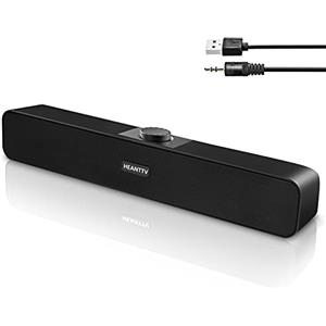 HEANTTV Casse PC, Altoparlanti per computer Alimentazione USB,Superbo Stereo Desktop Speakers,Altoparlanti per Computer (USB+3.5mm)