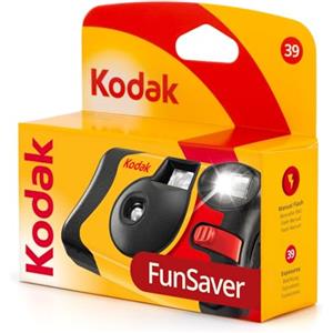 KODAK FunSaver 39 - Fotocamera usa e getta con flash integrato, 39 pose, pellicola a colori da 24 mm, ISO 800, ideale per foto spontanee, viaggi, matrimoni e momenti indimenticabili.
