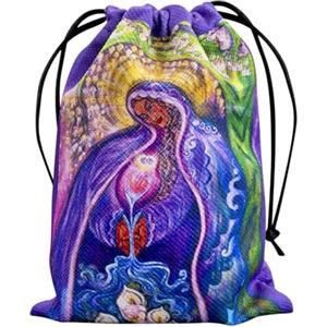 Generic Custodia per tarocchi in velluto - Borsa per tarocchi, custodia per carte dei tarocchi in velluto 13x18 cm Borsa per tarocchi per giochi da tavolo, custodia per dadi e mazzi di tarocchi con cordoncino