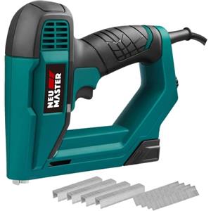 NEU MASTER Sparachiodi Elettrica, Graffettatrice/Chiodatrice Elettrica per DIY Tappezzeria Leggera/Legno/Lavori Tessili, Inclusi 400 Graffe e 200 Chiodi
