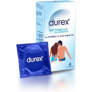Durex Settebello Classico, Preservativi Classici, 6 Profilattici