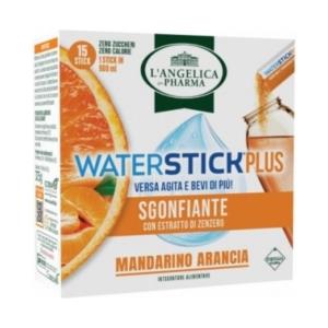 COSWELL L'ANGELICA WATERSTICK PLUS SGONFIANTE Mandarino e Arancia - 15 Stick da 2,5 g con Zenzero, Vitamina C, B2, B12 e Cromo