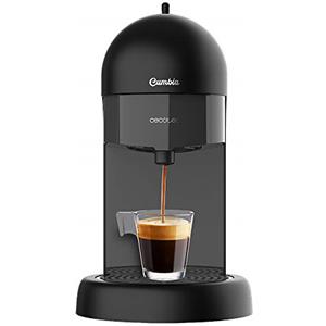 Cecotec Macchina del caffè Capricciosa Black. Compatta, 19 Bar di Pressione, 1100W, Adatta a caffè macinato e cialde ESE, Indicatore Luminoso, Tecnologia ForceAroma