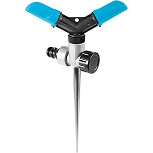 CELLFAST Irrigatori Per Prato Circolari 2 Bracci Gartensprinkler Rasensprenger Con Flusso D'Acqua Controllabile Per Prato Fiori Piante Regolazione Della Velocità Di Rotazione Basic