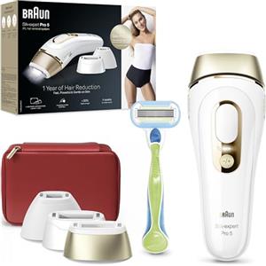 Braun Silk·expert Pro 5 Epilatore Luce Pulsata, Depilatore Corpo Donna, Alternativa al Laser Peli, Con Custodia, Rasoio Donna Venus, 3 Testine, Luce Pulsata Braun, Idea Regalo, PL5262