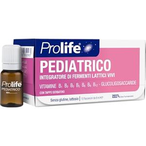Prolife Pediatrico - Integratore di Fermenti Lattici con Bifidobatteri, 3 Miliardi di Fermenti per Dose, 10 Flaconcini da 8 ml, per Equilibrio Intestinale nei Bambini