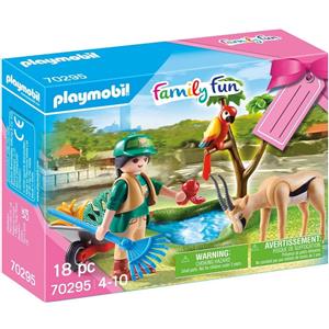 PLAYMOBIL Gift Set Zoo - Set di Gioco con Adetto, Pappagallo, Antilope e Accessori per Bambini dai 4 Anni