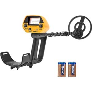 GJCrafts Metal Detector Professionali, Cercametalli Impermeabile per Adulti Bambini, Chip DSP Aggiornato 5 Modalità und Sensibilità 10 Livelli con 2 batterie 9V