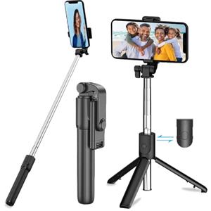 keegoo Bastone Selfie Wireless Selfie Stick Cavalletto Telefono Selfie Bluetooth con Telecomando Wireless Rimovibile con Rotazione Portatile Treppiede Estensibile Treppiedi Stabile Adatto per Cellulare