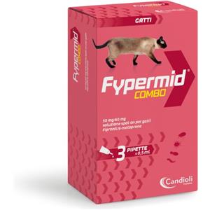 Candioli Fypermid Combo Gatti - Antiparassitario Spot-On 50 mg/60 mg in Confezione da 3 Pipette