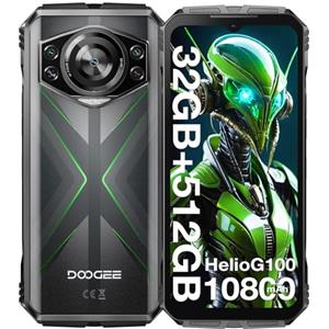 DOOGEE S118 Rugged Smartphone 2025, Helio G100 32GB+512GB/TF 2TB Telefono Indistruttibile, 10800mAh/33W, 120Hz 6.6